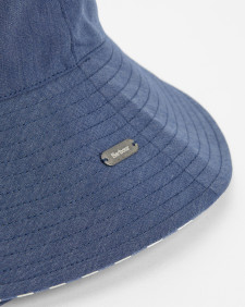 Fleur Reversible Bucket Hat Chambray Stripe