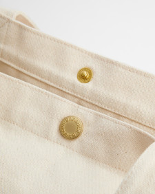 Logo Tote Bag Ecru/Barbour Green