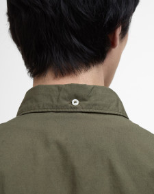 Garment Dyed Poplin Oversized Shirt Washed Fern