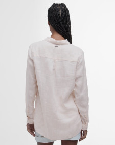 Marine Relaxed Long-Sleeved Shirt Primrose Pink Stripe