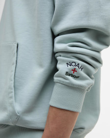 Barbour x NOAH Hoodie Ice Blue