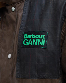 Barbour x GANNI Waxed Duffle Coat Bark/Classic