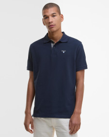 Tartan Pique Polo Shirt New Navy