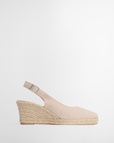 Hazel Espadrille Wedges Salt Suede