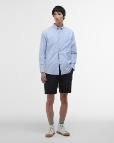 Striped Dunand Oversized Oxford Shirt Sky Blue
