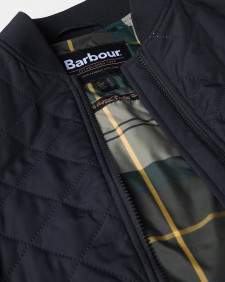 Emlyn Quilted Bomber Jacket Black/Ancient