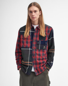 Barbour x Baracuta Relaxed Long-Sleeved Patchwork Shirt Tartan Mix