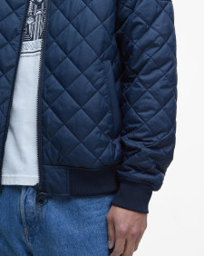 Harfell Quilted Bomber Jacket Classic Navy