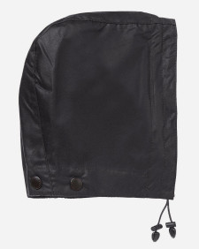 Waxed Cotton Hood Classic Black