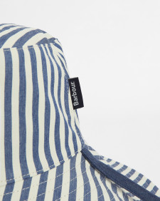 Fleur Reversible Bucket Hat Chambray Stripe