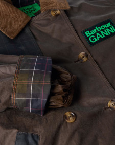 Barbour x GANNI Waxed Trench Coat Bark/Classic