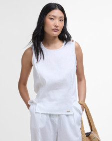 Lucy Sleeveless Blouse Classic White