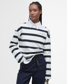 Caroline Striped Sweatshirt Dark Navy Stripe