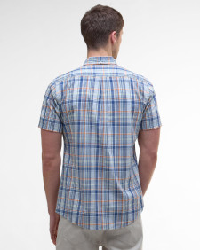 Elton Tailored Short-Sleeved Shirt Dark Denim